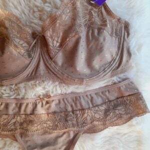 Conjunto de algodón y puntilla_ FOXY