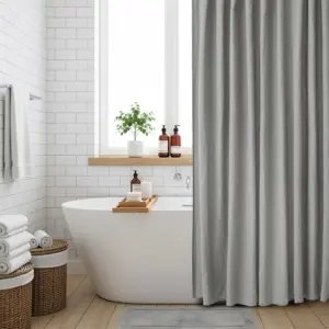 Cortina de baño símil tussor_ Jean Cartier