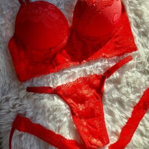Conjunto armado con ligas rojo_ Natubel